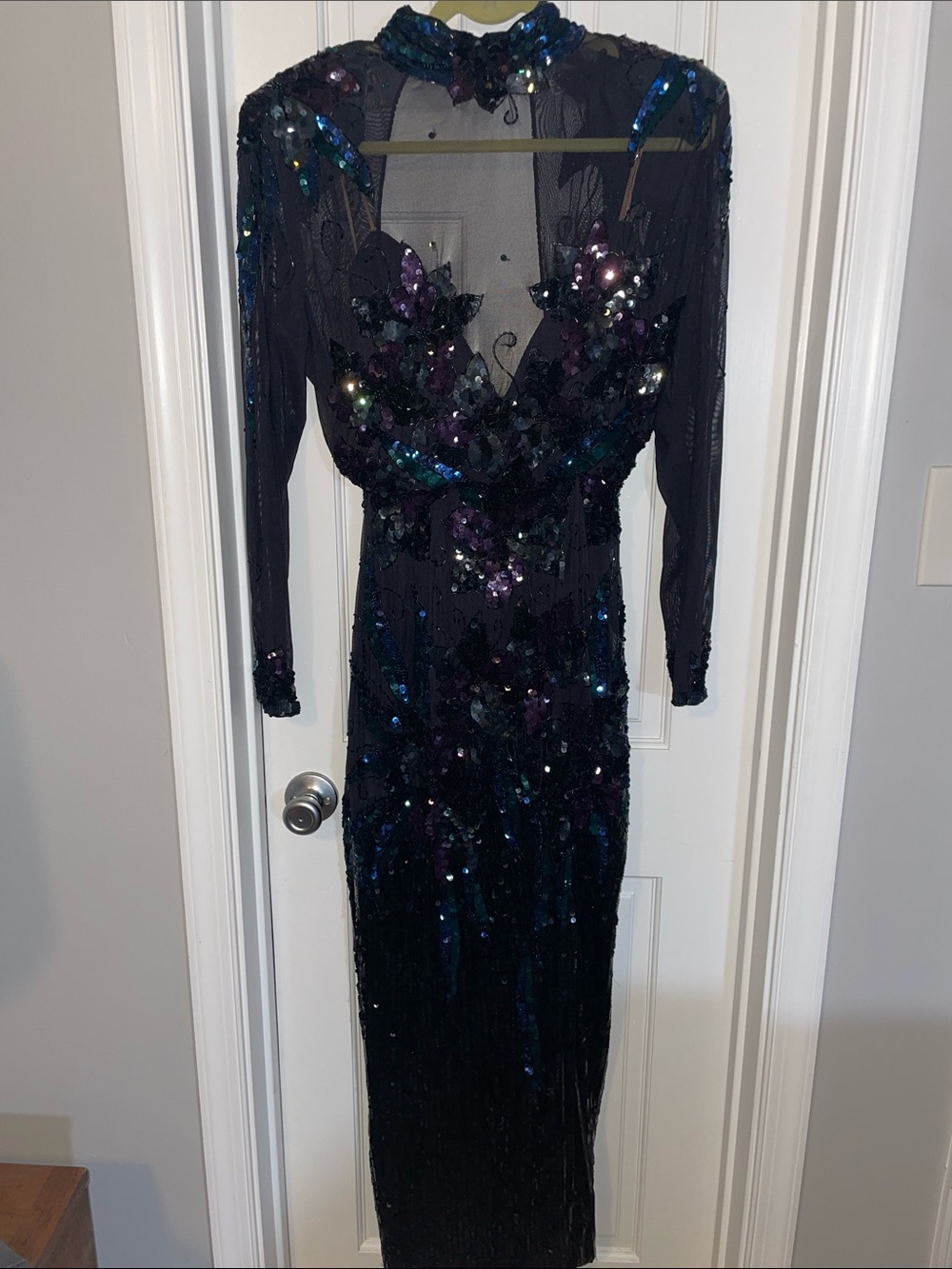 Vintage Casadei heavy beaded 80’s gown